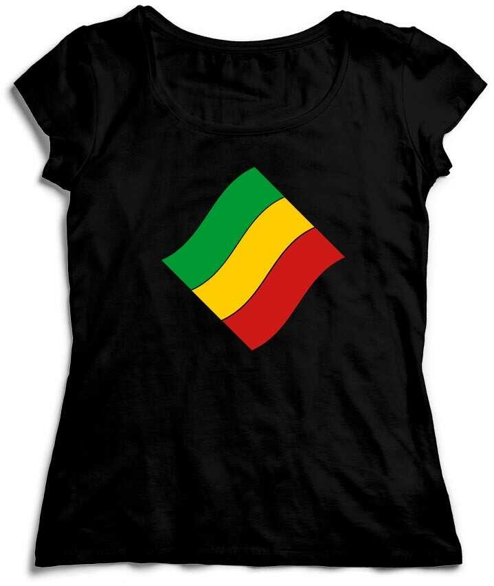 KOSZULKA DAMSKA - Flaga Zielony Żółty Czerwony