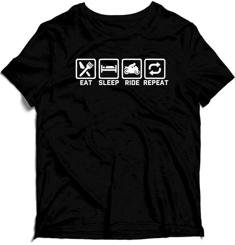 KOSZULKA Eat Sleep Ride Repeat Moto Motocykl LwG