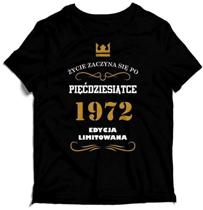 Koszulka Życie zaczyna się po... 18 30 40 50 60 70 Prezent T-shirt
