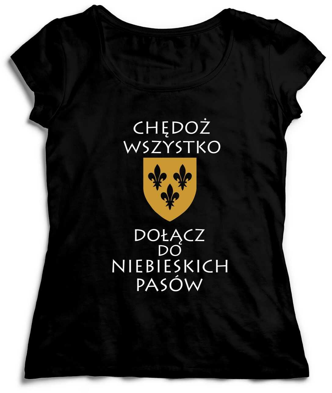 KOSZULKA Wiedźmin DAMSKA CHĘDOŻ WSZYSTKO DOŁĄCZ DO NIEBIESKICH PASÓW