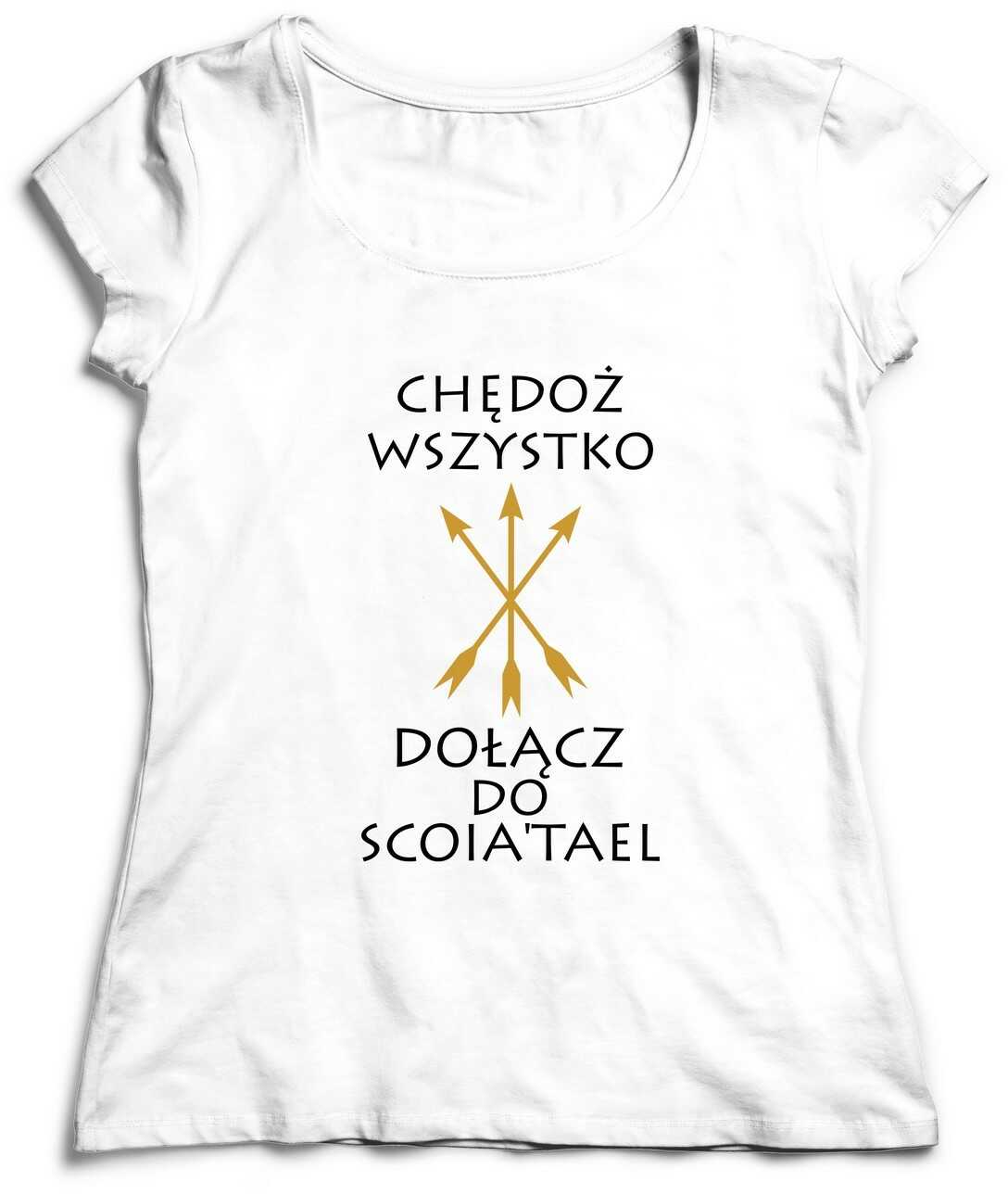 KOSZULKA Wiedźmin DAMSKA CHĘDOŻ WSZYSTKO ZOSTAŃ SCOIA''TAEL