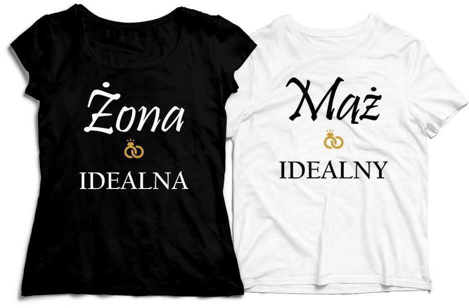 Koszulki dla par - Mąż Idealny Żona Idealna