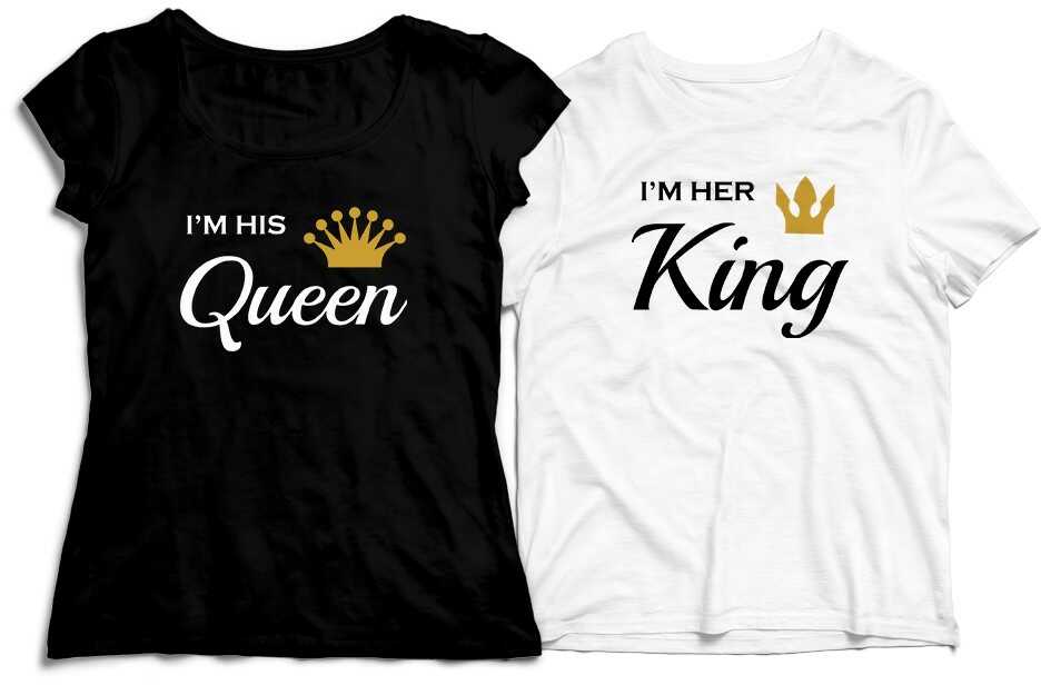 Koszulki dla par - Queen & King