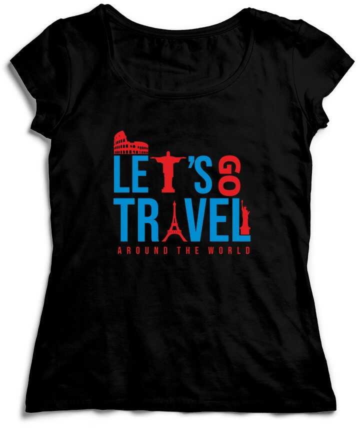 Koszulka Let''s Go Travel Around The World Dla Podróżnika