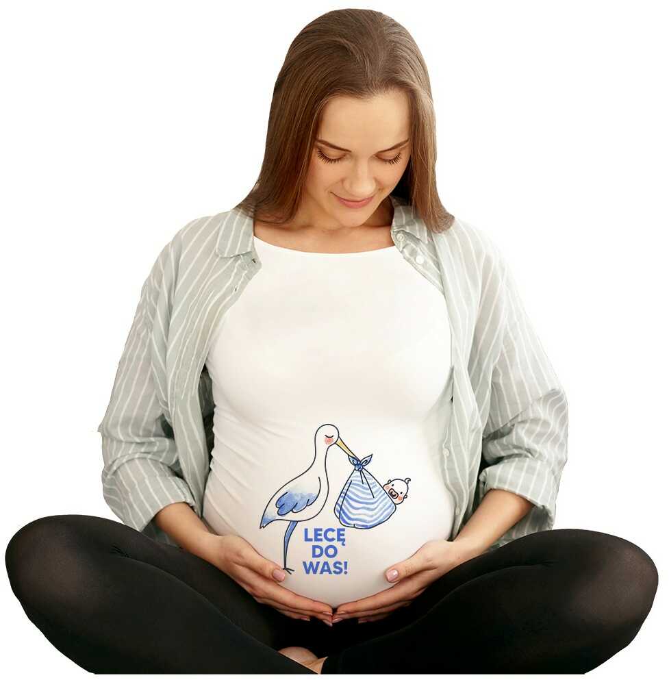Koszulka ciążowa Przyszła Mama - Lecę Do Was