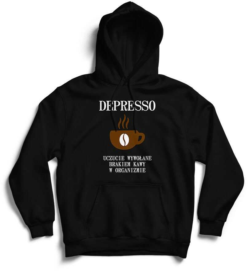 Bluza z kapturem Depresso Uczucie Wywołane Brakiem Kawy W Organiźmie