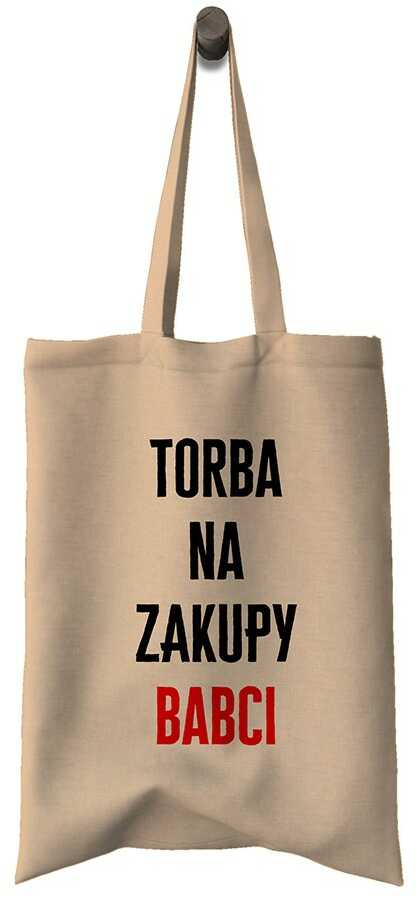 Torba Bawełniana na DZIEŃ BABCI - TORBA NA ZAKUPY BABCI Prezent