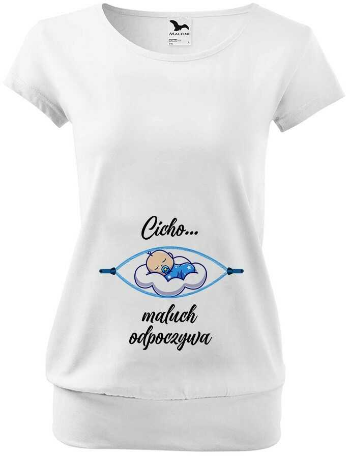 Koszulka ciążowa Cicho... Maluch odpoczywa