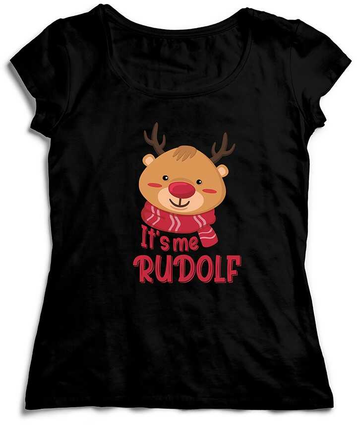 Koszulka Świąteczna - It''s me Rudolf Renifer Prezent pod Choinkę na Mikołaja na Święta Boże Narodzenie Gwiazdkę