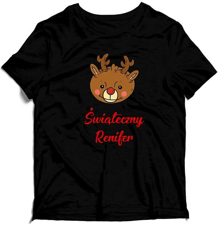 Koszulka na Święta - Świąteczny Renifer Prezent pod Choinkę na Mikołaja na Święta Boże Narodzenie Gwiazdkę