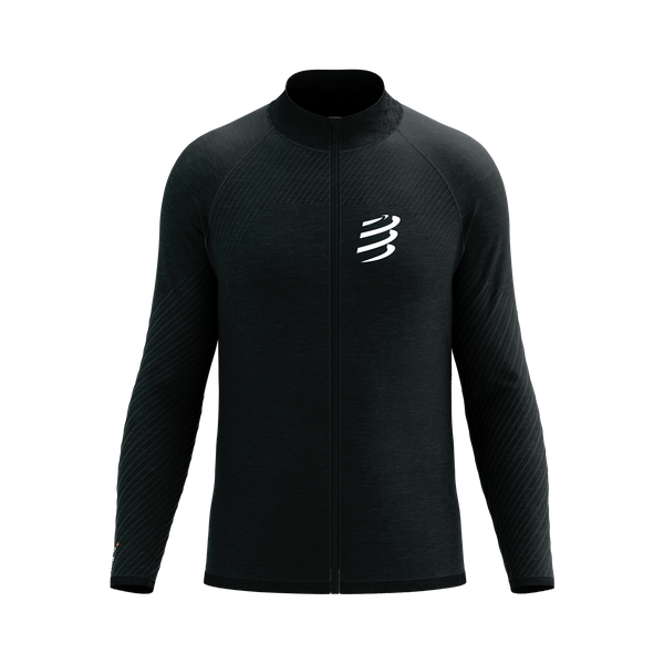 COMPRESSPORT Bluza biegowa męska SEAMLESS ZIP SWEATSHIRT black melange