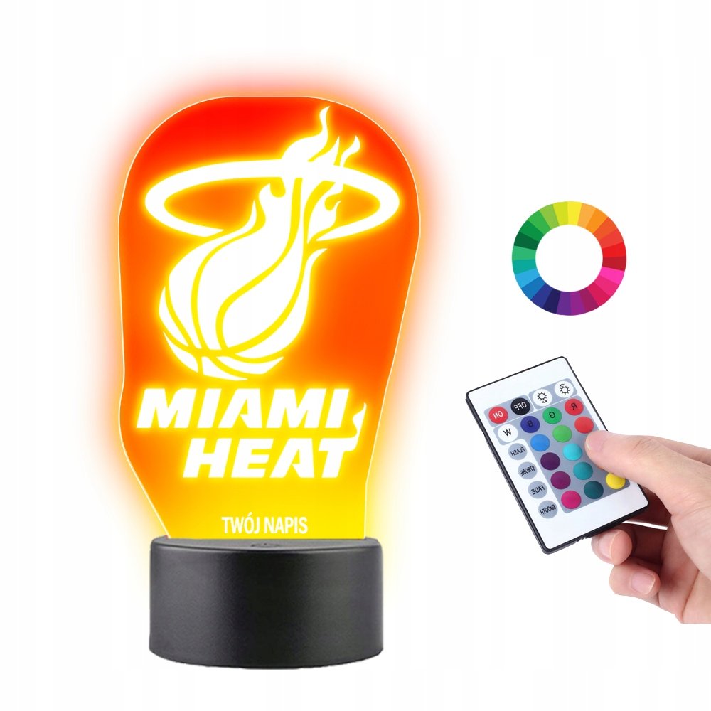 Lampka na Biurko Statuetka Led Miami Heat NBA