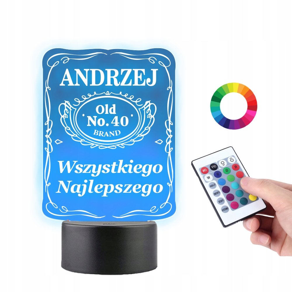 Lampka na Biurko Statuetka Prezent na 40 Urodziny