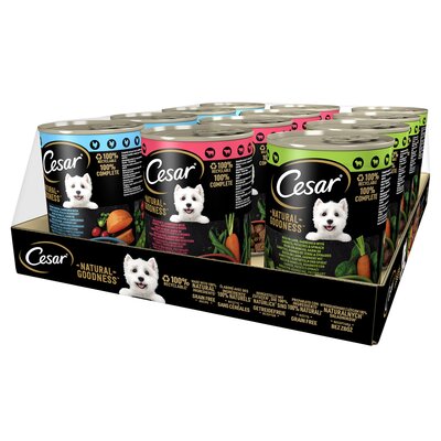 Cesar Natural Goodness 12x400g mix smaków mokra karma dla psów dorosłych 12 x 400 g