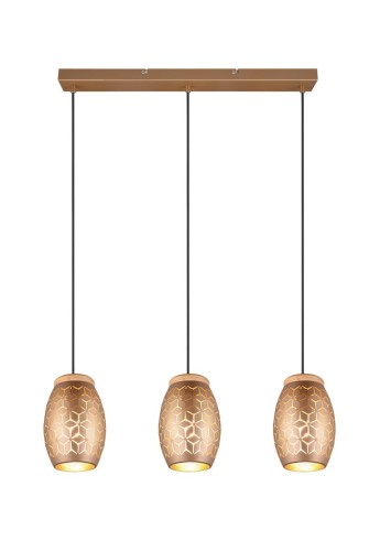 Bidar lampa wisząca 3xE27 brązowa R31573065
