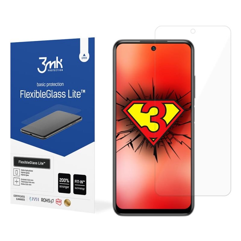 Niepękające szkło hybrydowe do Xiaomi Redmi Note 10 5G  - 3mk FlexibleGlass Lite