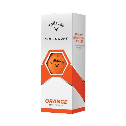 Matowe piłki golfowe CALLAWAY SUPERSOFT (pomarańczowe)