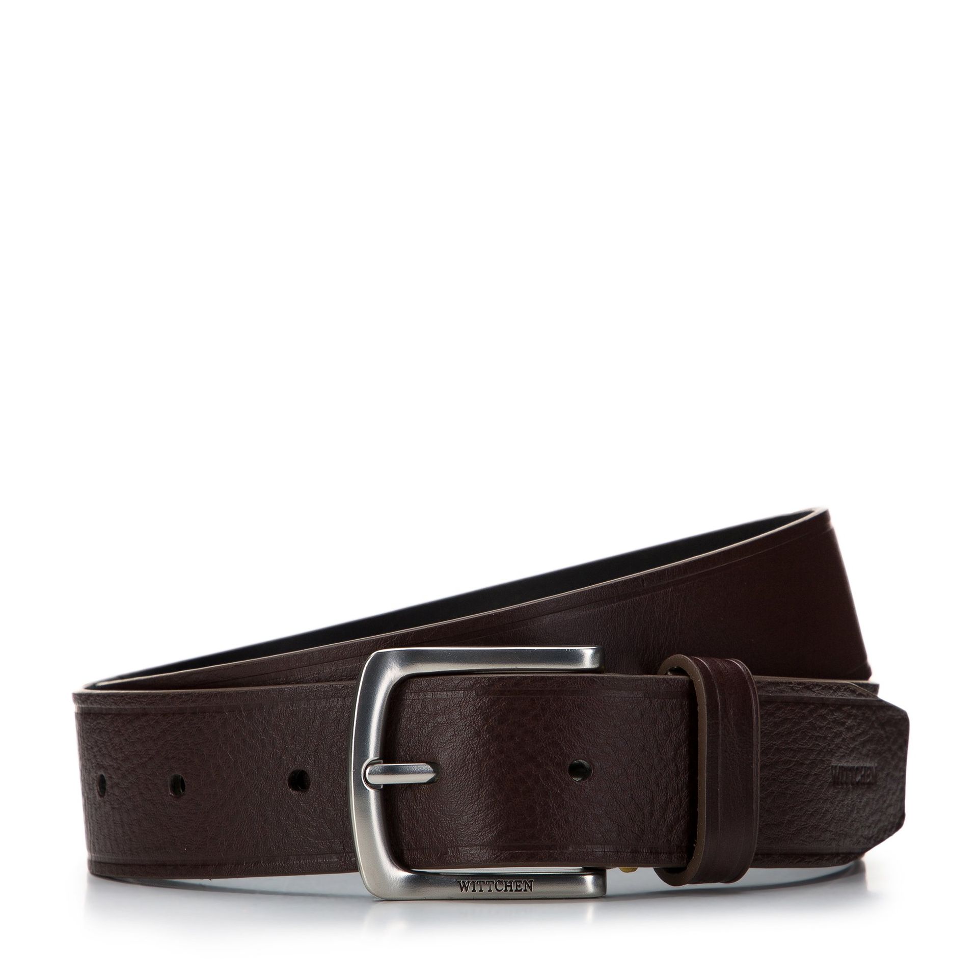 Męski pasek skórzany z tłoczonym brzegiem