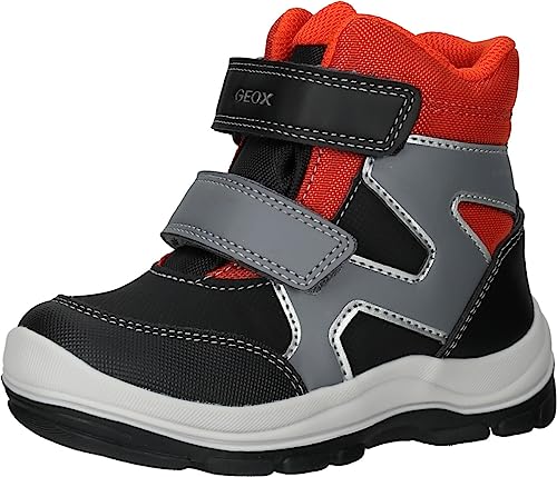 Geox Boy B Flanfil Boy B ABX botki, czarny pomara?czowy, 24 EU