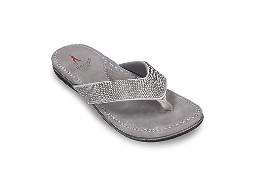 SPICE UP MAVANI, Płaskie sandały damskie, 31033 Wstążka/Prata, 38 EU, 31033 Cinza Prata, 38 EU