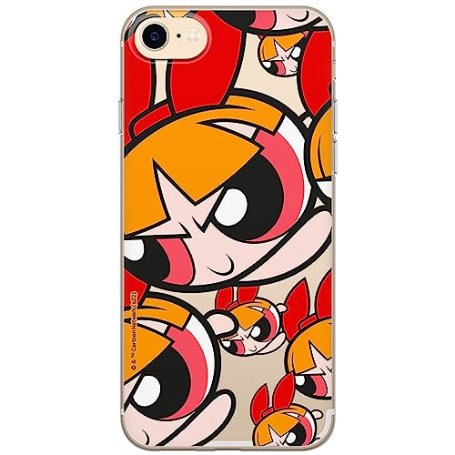 ERT GROUP etui na telefon Iphone 7/8/ SE 2/ SE 3, case oryginalny i oficjalnie licencjonowany przez The Powerpuff Girls, wzór The Powerpuff Girls 010, plecki z TPU częściowo przeźroczyste