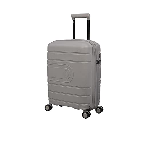 it luggage Eco Tough 53 cm twarda walizka podręczna 8 kół, rozszerzalna spinner, srebrna podszewka, 53 cm, wytrzymały bagaż ekologiczny 53 cm, twarda okładka podręczna 8 kółek rozszerzalny spinner