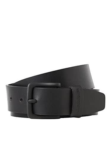 Bestseller A/S Męski pasek JACROMA Leather Belt NOOS, czarny, 90, czarny