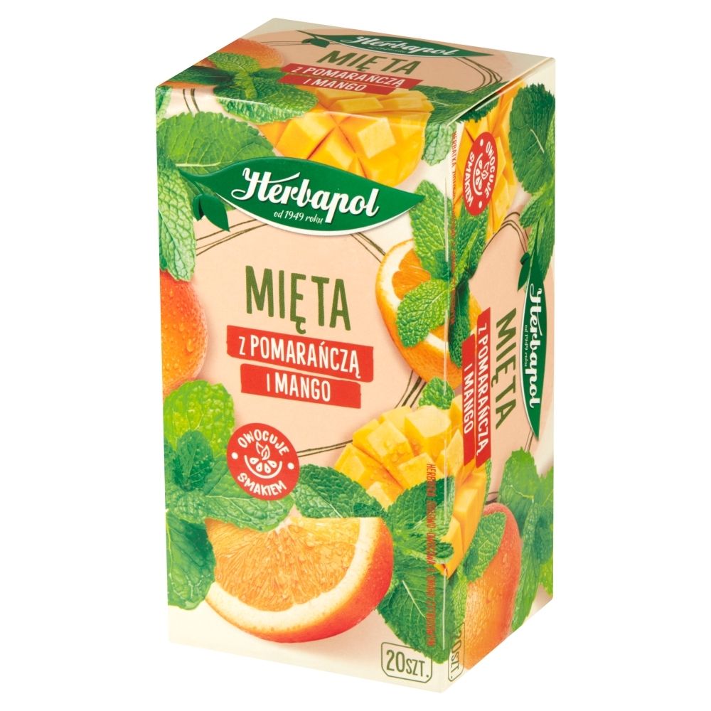 Herbata HERBAPOL Mięta z pomarańczą i mango (20 sztuk)