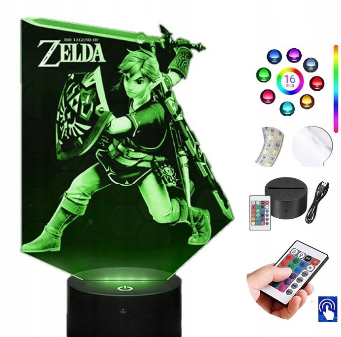 Lampka Na Biurko Zelda 16 Kolorów Led Plexido