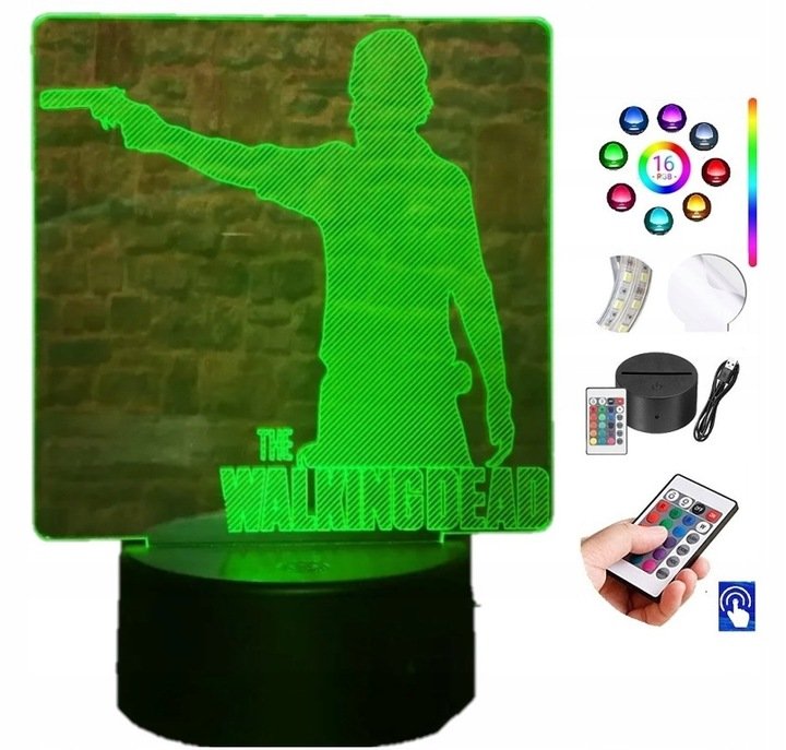 Lampka Na Biurko Walking Dead 16 Kolorów Led Plexido