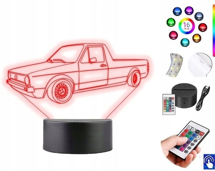 Lampka Na Biurko Volkswagen Vw Caddy 16 Kolorów Led Plexido