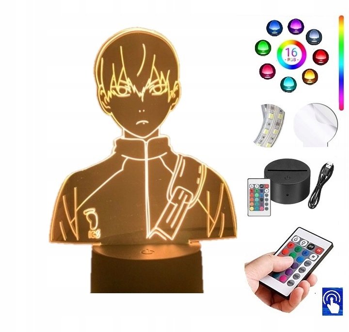 Lampka na biurko Haikyuu Shoyo 16kol LED PLEXIDO