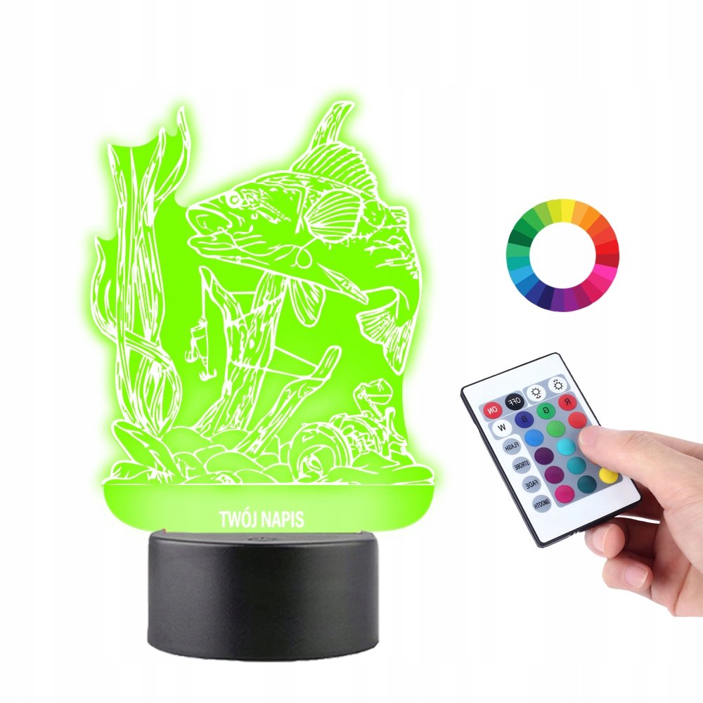 Lampka na Biurko Statuetka 3D Karp Ryba Akwarium