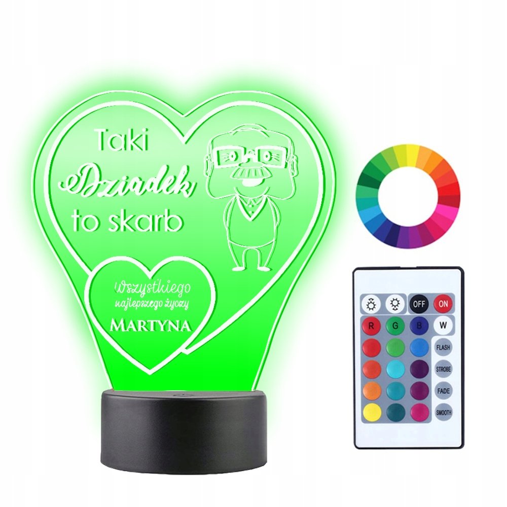 Lampka Prezent na Dzień Babci i Dziadka PLEXIDO