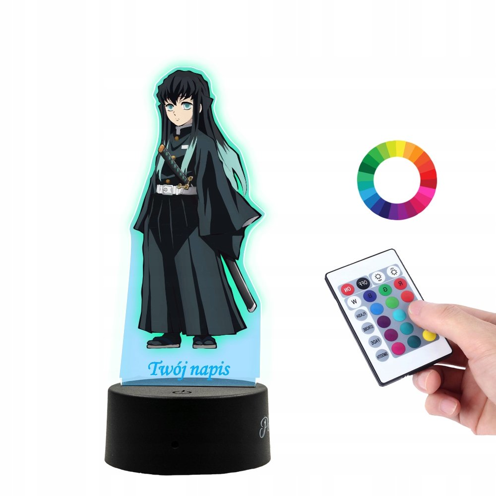 Lampka Na Biurko UV Muichiro Tokito Anime PLEXIDO