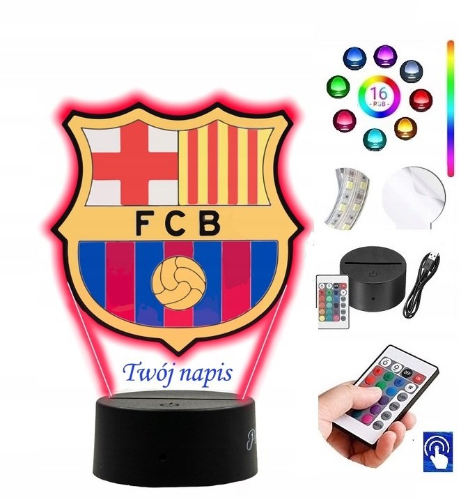 Lampka na biurko UV FC Barcelona 16kol LED PLEXIDO