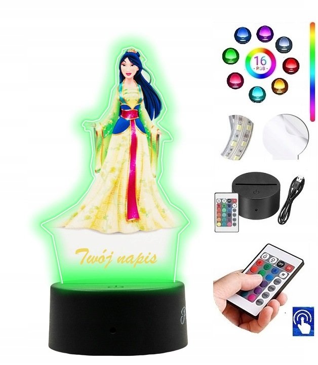 Lampka na biurko UV Mulan 16kolorów LED PLEXIDO