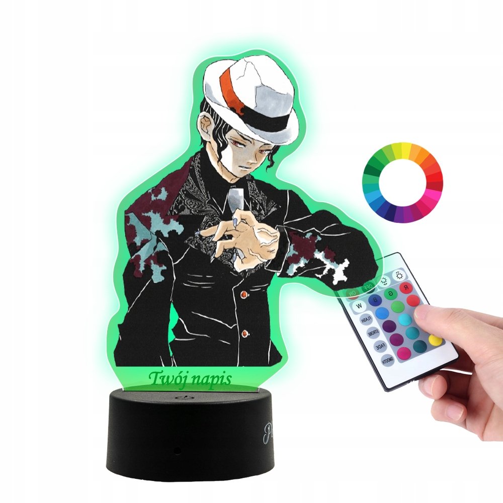 Lampka Na Biurko UV Muzan Kibutsuji Anime PLEXIDO