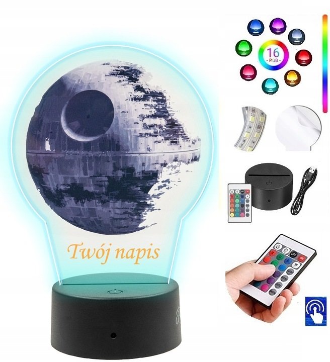Lampka na biurko UV Gwiazda Śmierci SW LED PLEXIDO