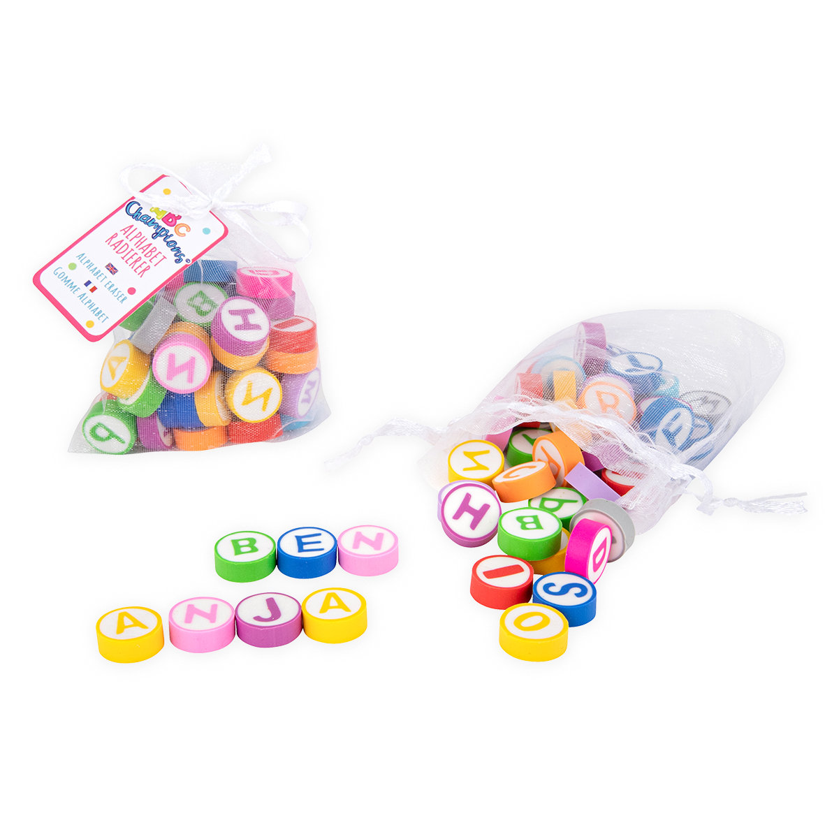 TRENDHAUS, Gumki Do Ścierania Abc Champions Alfabet