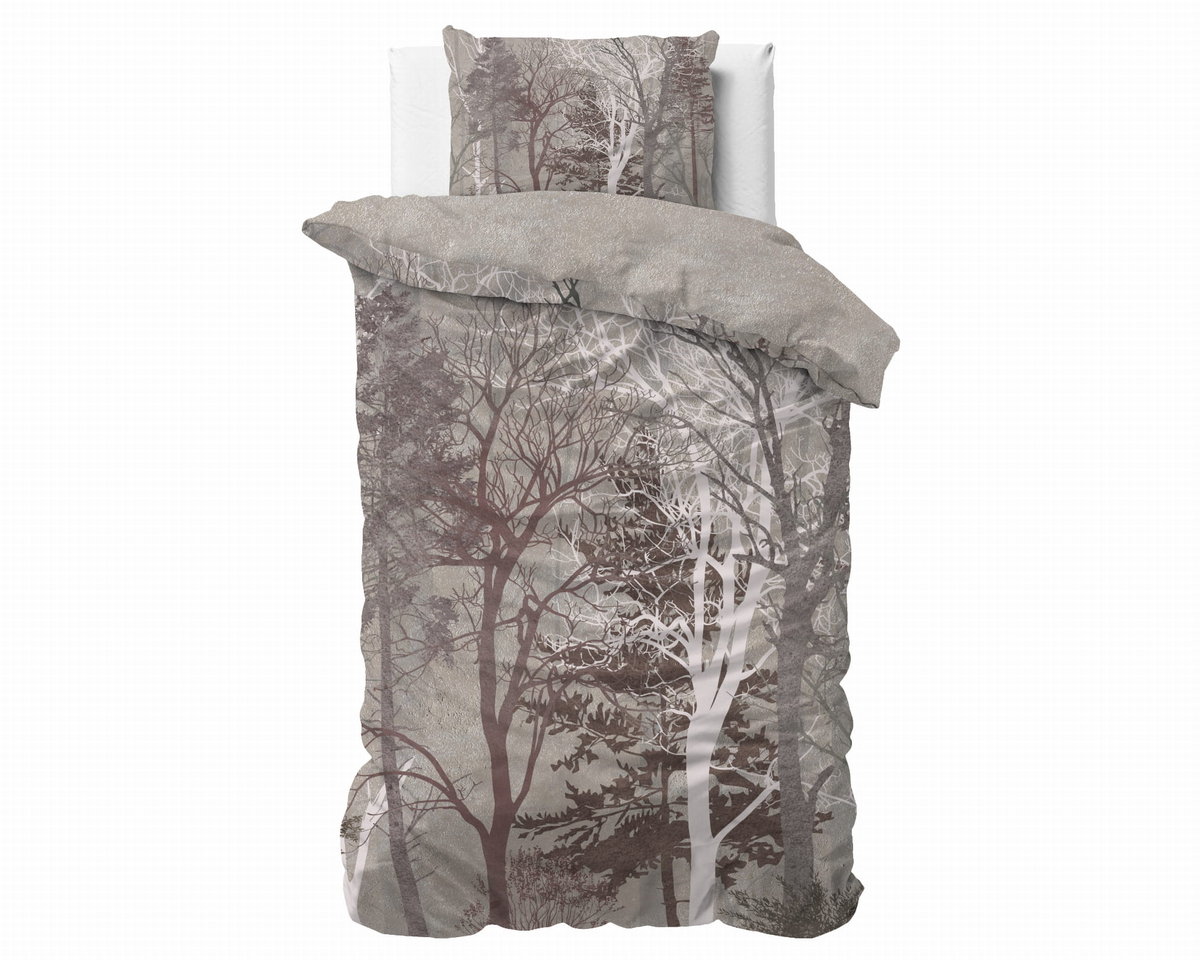 140x220 INDRE szary  kpl pościeli bawełna satynowa