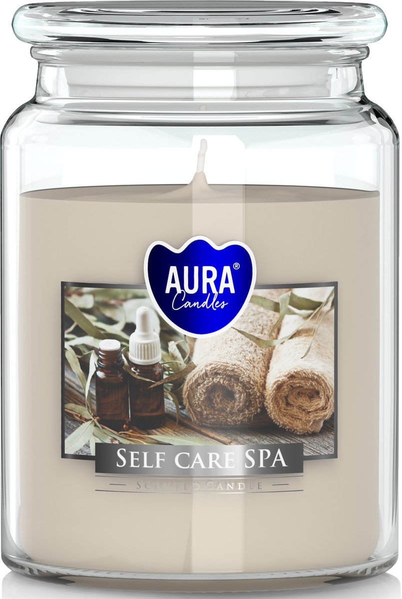 DUŻA Świeca zapachowa w słoiku BISPOL 100H SELF CARE SPA