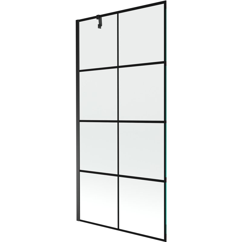 Mexen Next parawan nawannowy 1-skrzydłowy 90 x 150 cm, czarny wzór, czarny