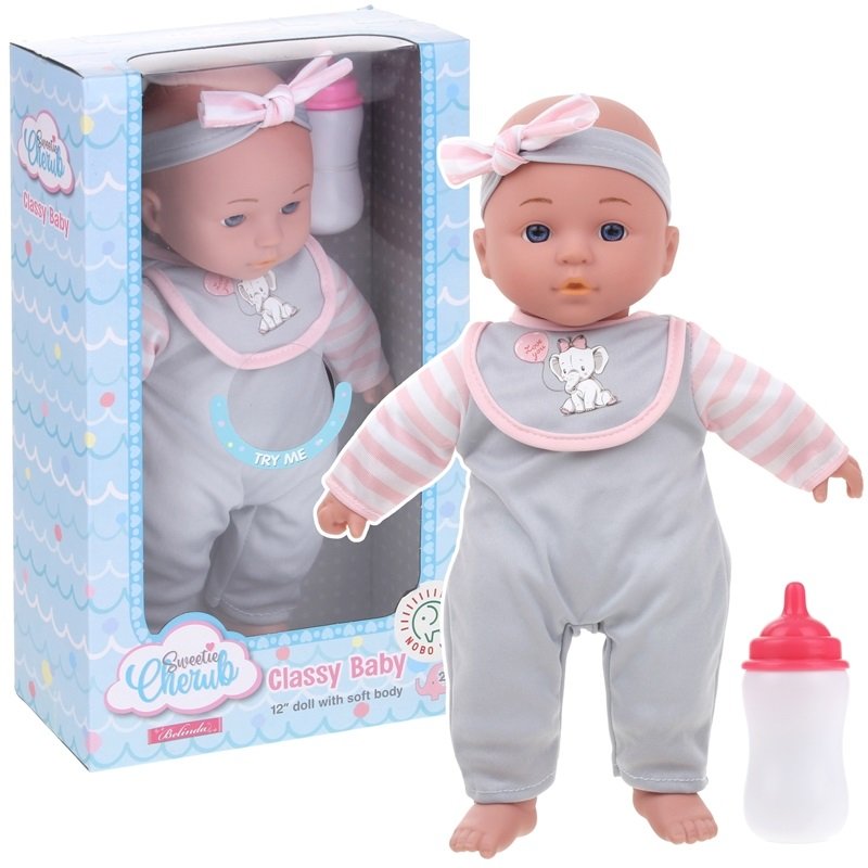 Nobo Kids, Lalka Bobas Miękka Przytulanka Mówi Mama Tata 30 cm
