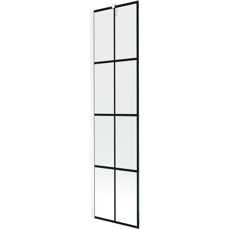 Mexen Next parawan nawannowy 1-skrzydłowy 50 x 150 cm, czarny wzór, biały