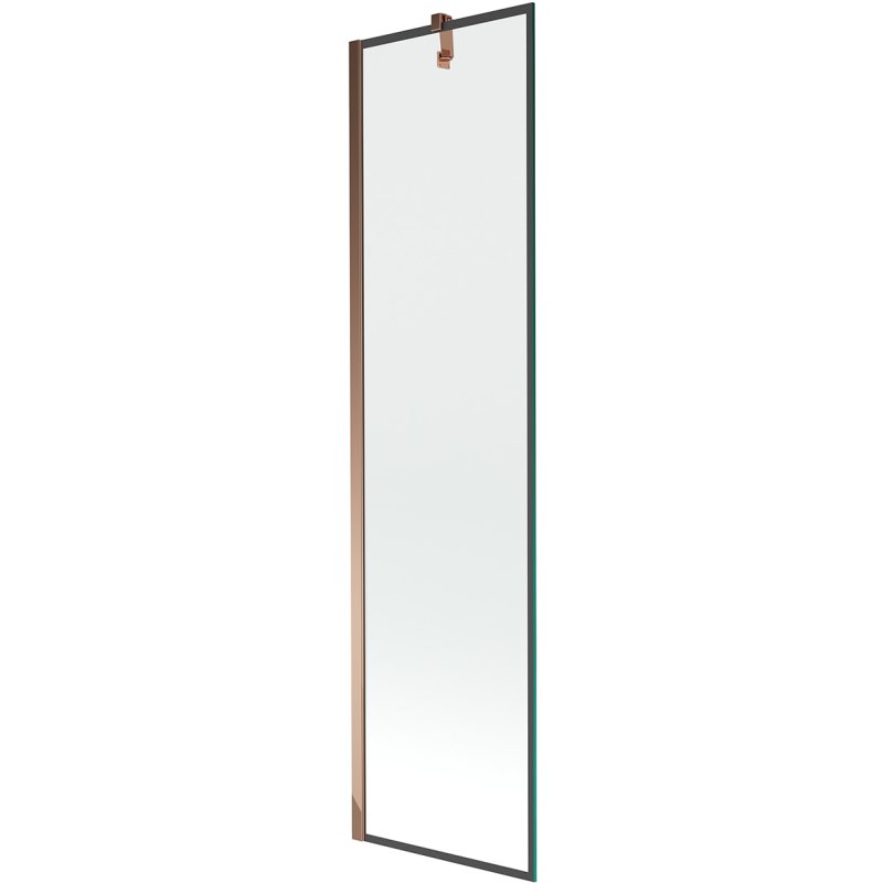 Mexen Next parawan nawannowy 1-skrzydłowy 50 x 150 cm, czarny wzór, różowe złoto