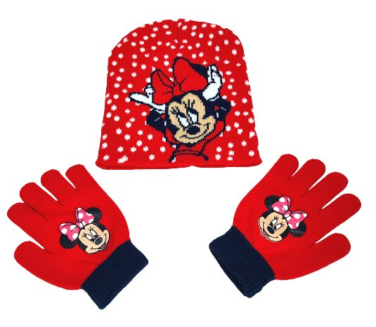 Czapka zimowa + Rękawiczki Myszka Minnie