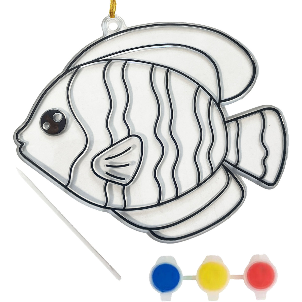 Witraż Zawieszka Do Samodzielnego Malowania Zawieszki Diy, Wzór Ryba