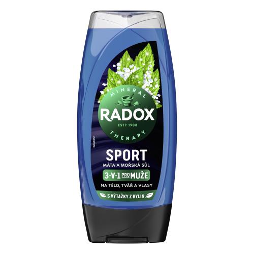 Radox Sport Mint And Sea Salt 3-in-1 Shower Gel Żel pod prysznic dla mężczyzn 225 ml