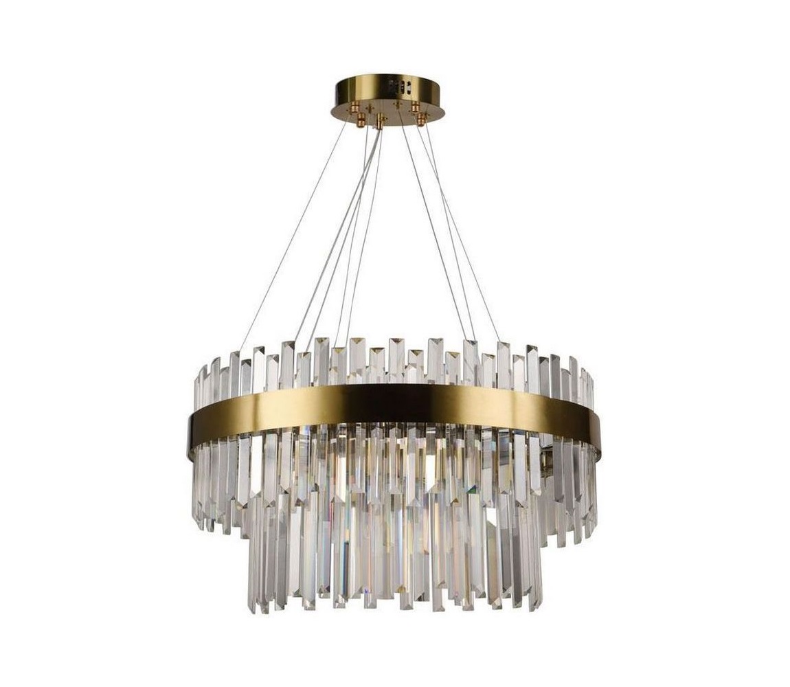 LED Ściemnialny kryształowy żyrandol na lince LED/80W/230V + pilot zdalnego sterowania